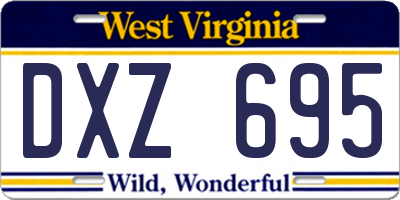 WV license plate DXZ695