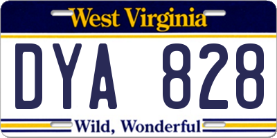 WV license plate DYA828