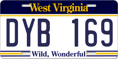 WV license plate DYB169