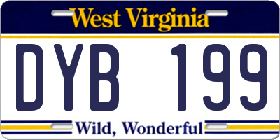 WV license plate DYB199
