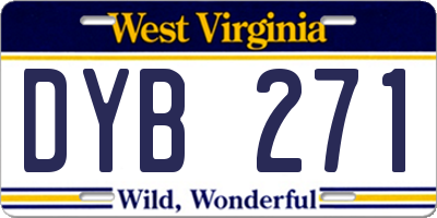 WV license plate DYB271