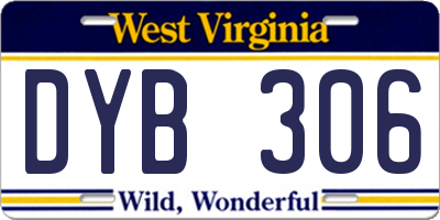 WV license plate DYB306