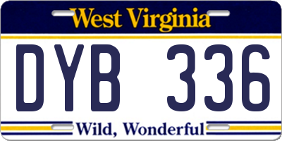 WV license plate DYB336