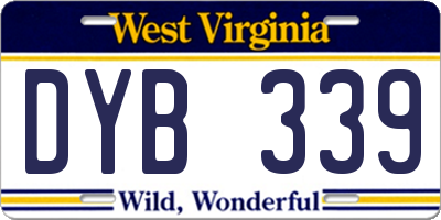 WV license plate DYB339