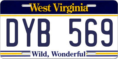 WV license plate DYB569