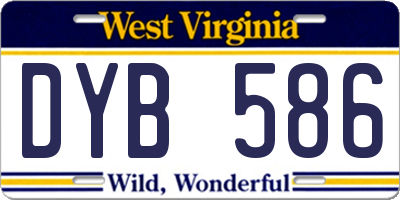 WV license plate DYB586