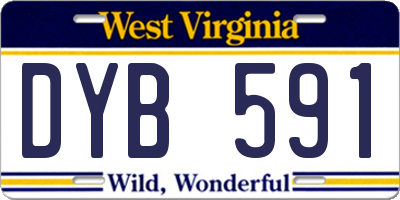 WV license plate DYB591