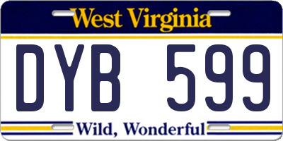 WV license plate DYB599