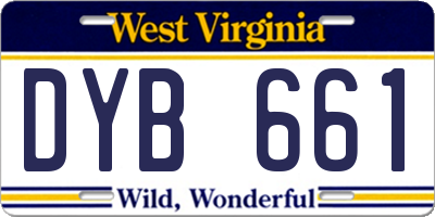 WV license plate DYB661