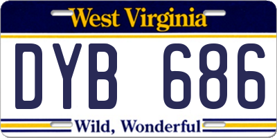 WV license plate DYB686