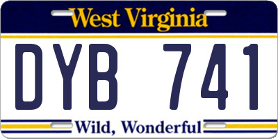 WV license plate DYB741