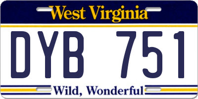 WV license plate DYB751