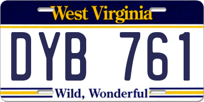 WV license plate DYB761