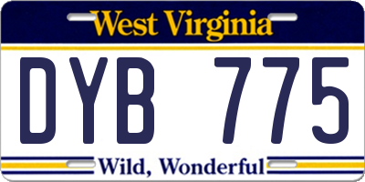 WV license plate DYB775