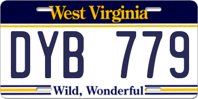WV license plate DYB779