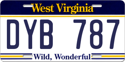 WV license plate DYB787