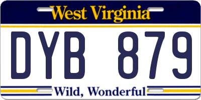 WV license plate DYB879