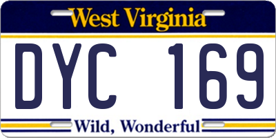 WV license plate DYC169