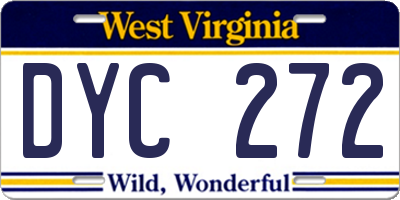 WV license plate DYC272
