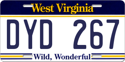 WV license plate DYD267