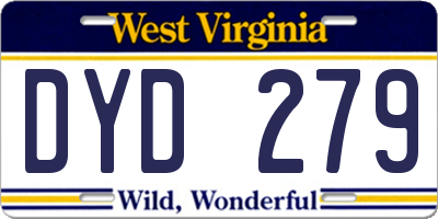 WV license plate DYD279