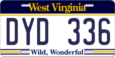WV license plate DYD336