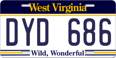WV license plate DYD686