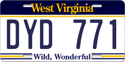 WV license plate DYD771