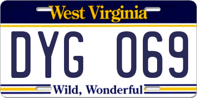 WV license plate DYG069