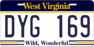 WV license plate DYG169