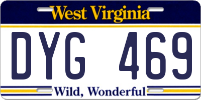 WV license plate DYG469