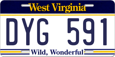 WV license plate DYG591