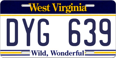 WV license plate DYG639