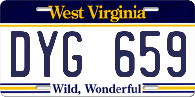 WV license plate DYG659