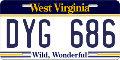 WV license plate DYG686