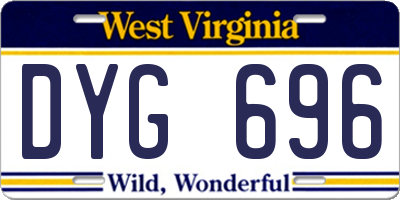 WV license plate DYG696