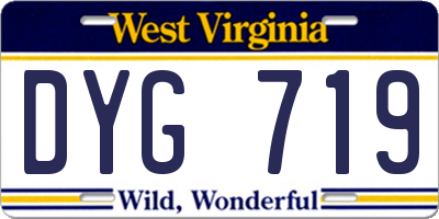 WV license plate DYG719