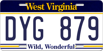 WV license plate DYG879