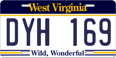 WV license plate DYH169