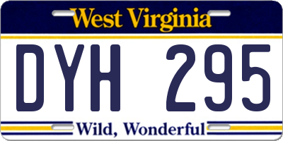 WV license plate DYH295