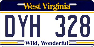 WV license plate DYH328