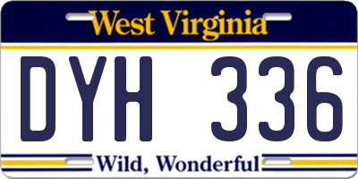 WV license plate DYH336