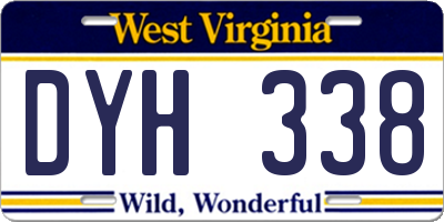 WV license plate DYH338