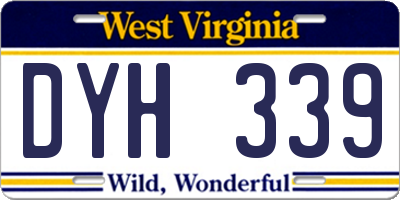 WV license plate DYH339