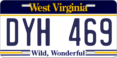 WV license plate DYH469