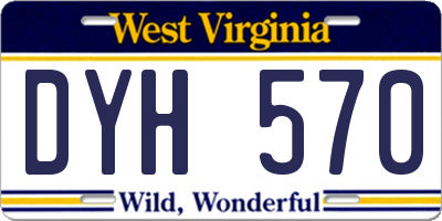 WV license plate DYH570