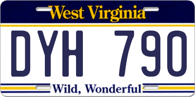 WV license plate DYH790