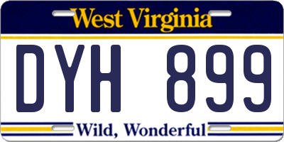 WV license plate DYH899