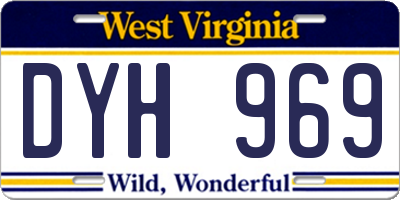 WV license plate DYH969