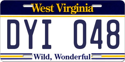 WV license plate DYI048